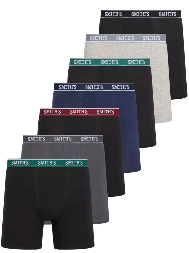 Smiths Mens Underwear 7 Pack Mens Boxer Briefs for Men Soft Cotton Stretch