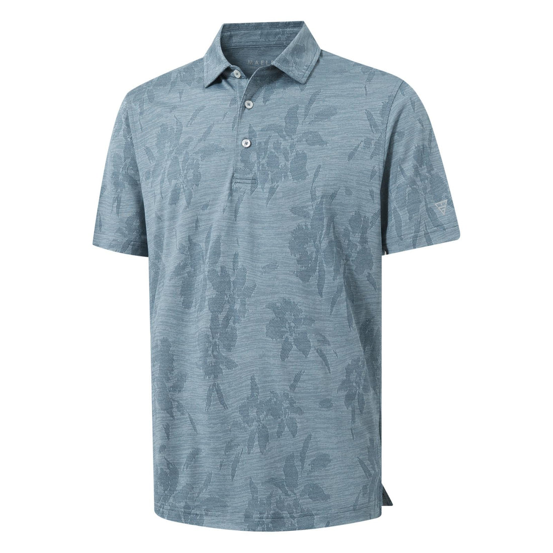M MAELREG Short Sleeve Golf Shirts for Men Moisture Wicking Performance Lightweight Jacquard 3 Button Polo Shirts for Men