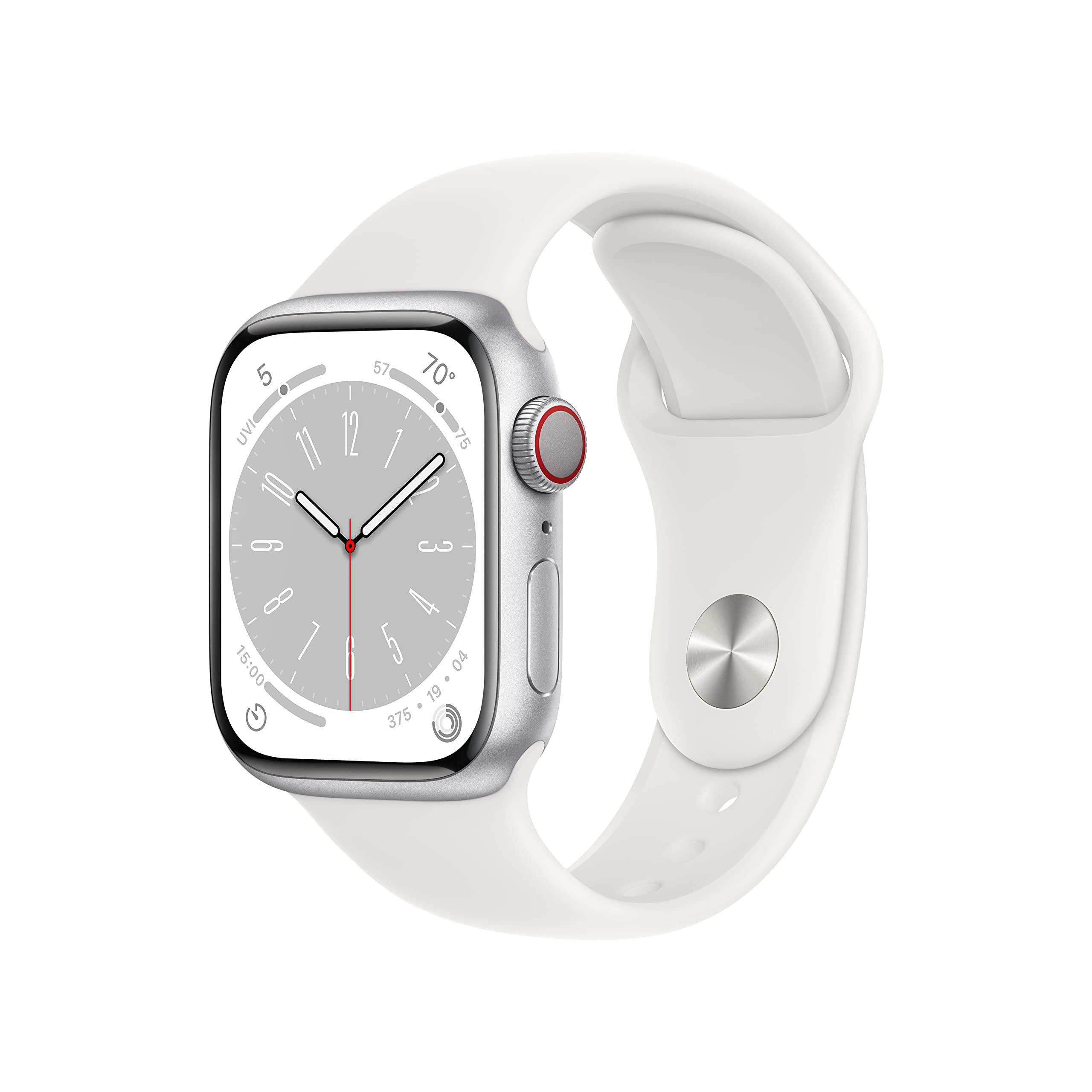 Apple Watch Series 8 [GPS, 45mm] - Midnight Aluminum Case with Midnight Sport Band, M/L (Renewed)