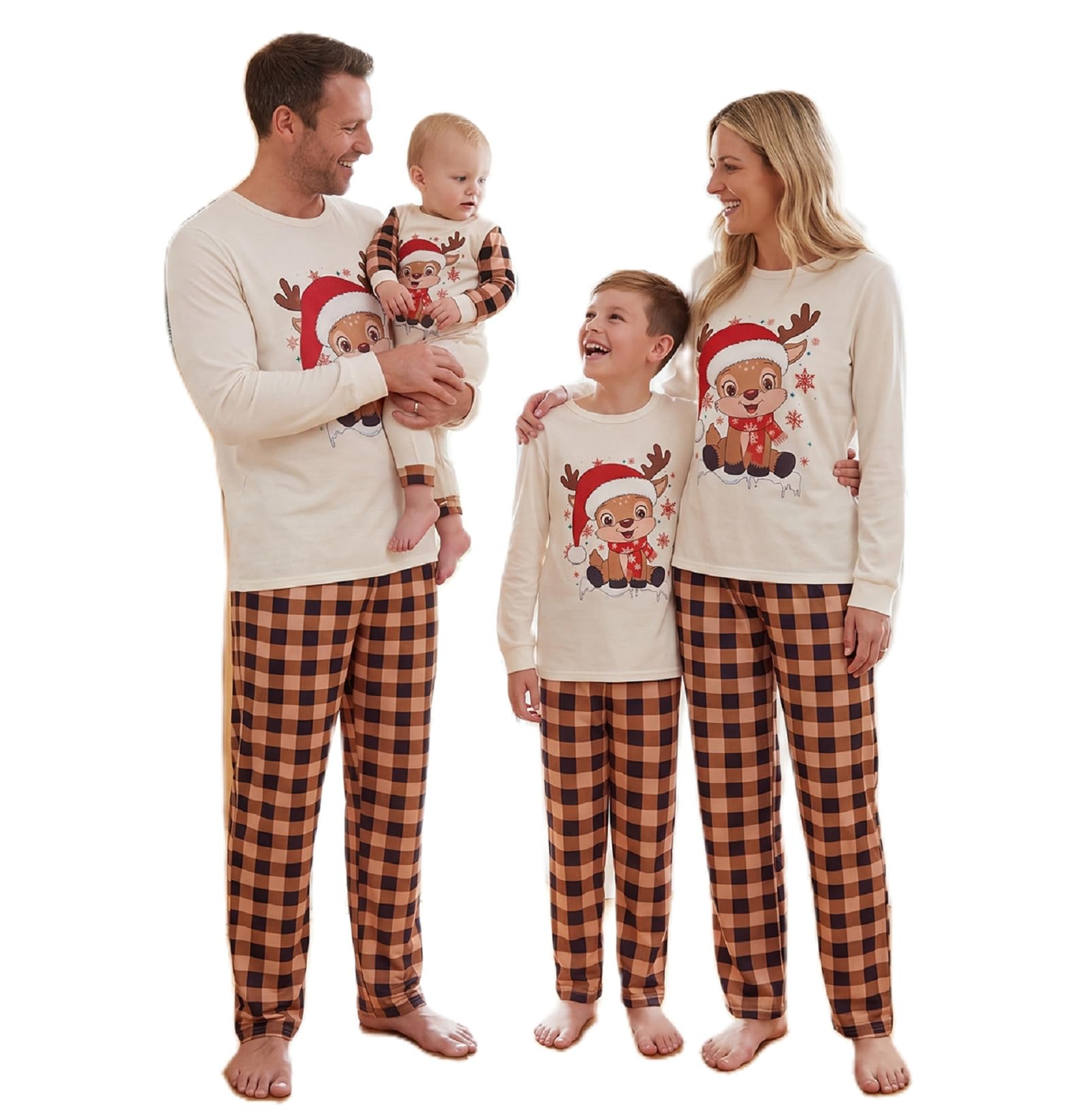 Christmas Pajama Family Matching Pajamas Sets Christmas Pjs Sleepwear Outfits for Christmas Holiday Xmas Party