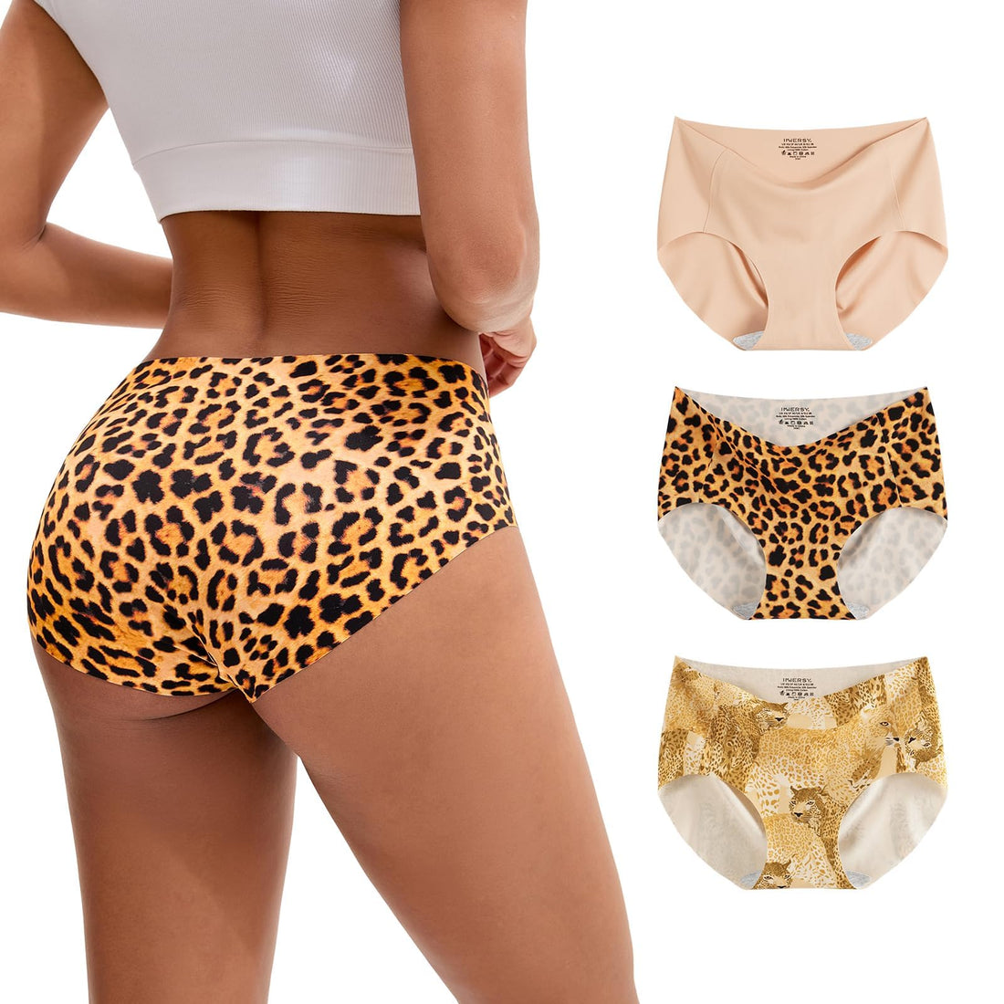 INNERSY Women's Seamless No Show Hipster Panties Invisible Light Underwear 3-Pack