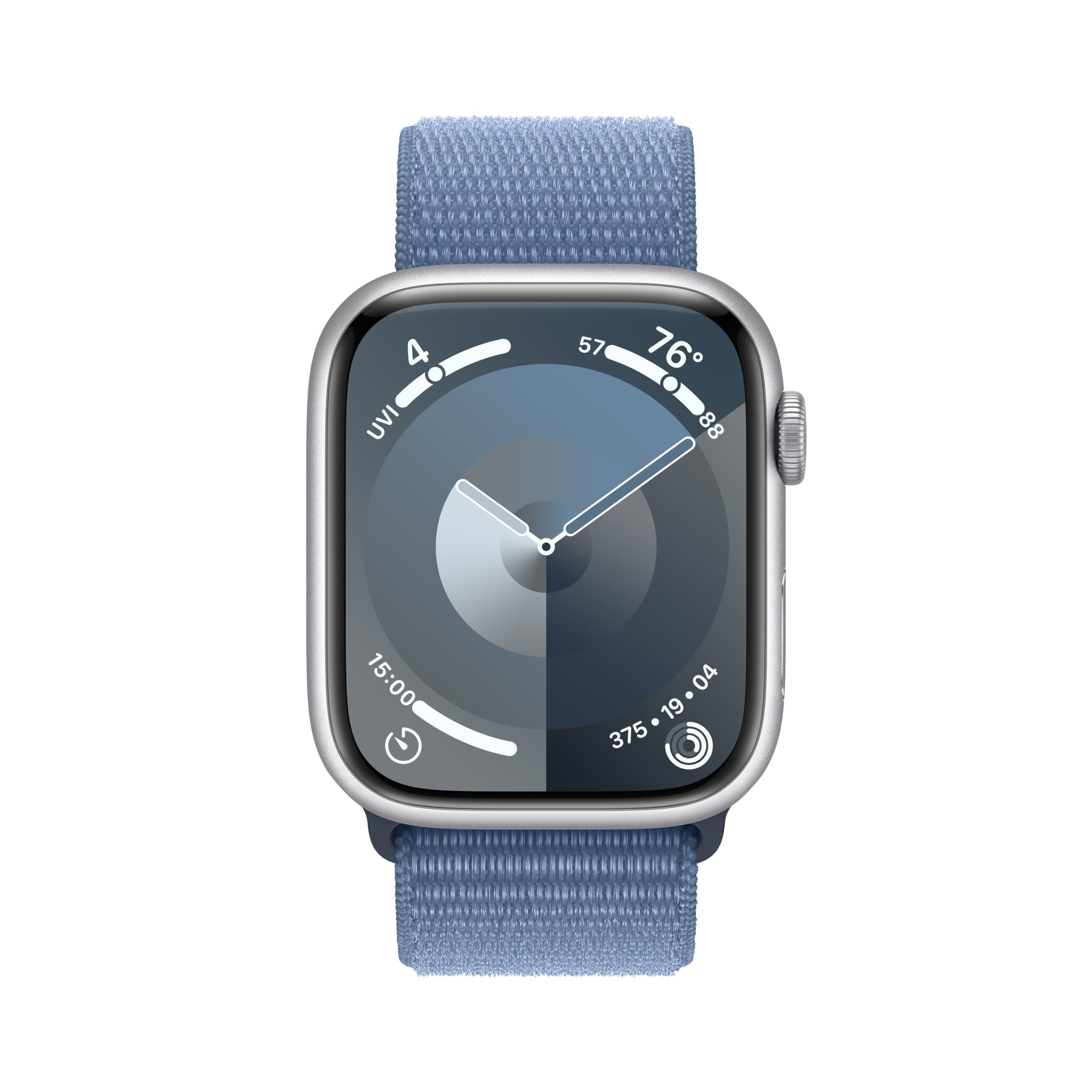 Apple Watch Series 9 [GPS, 45mm] - Starlight Aluminum Case with Starlight Sport Band, S/M (Renewed)