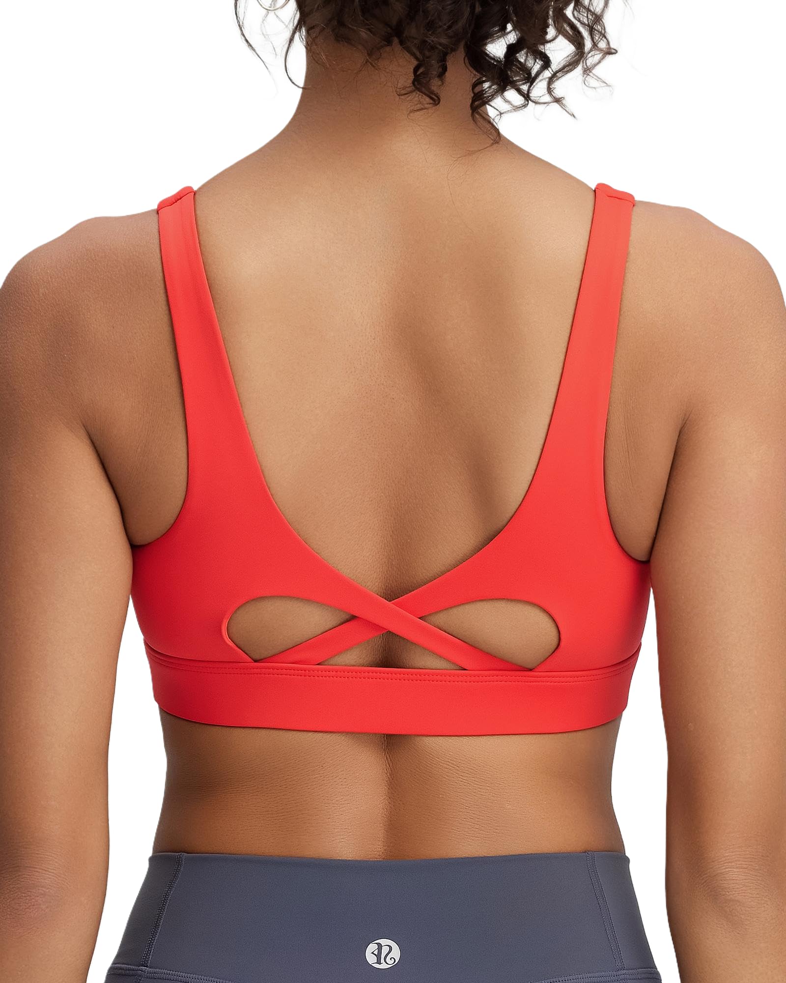 RUNNING GIRL Sports Bra for Women High Support, Molded Cup High Impact Sports Bras with Sewn in Pads Workout Running Bra