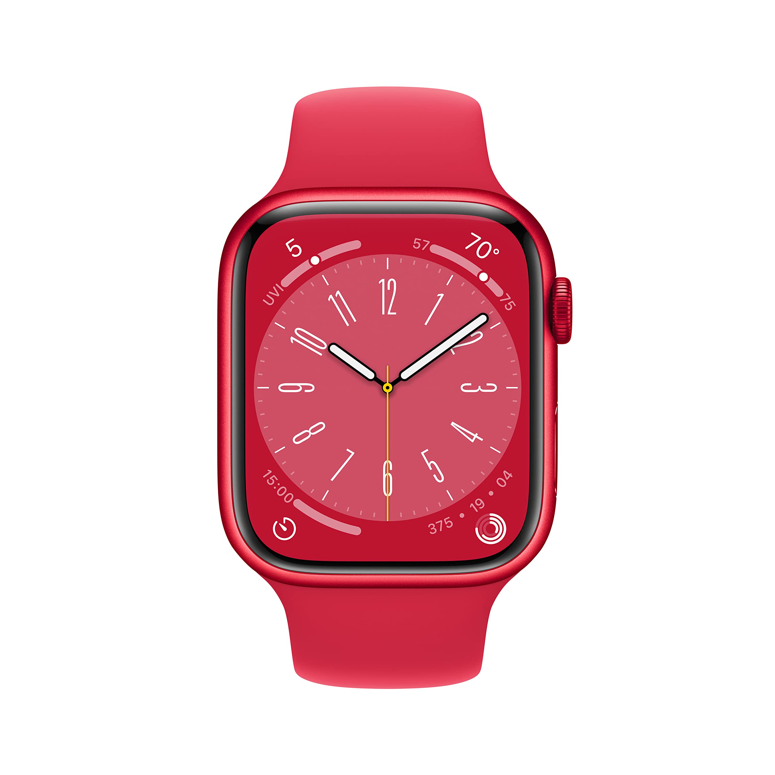 Apple Watch Series 8 [GPS, 45mm] - Midnight Aluminum Case with Midnight Sport Band, M/L (Renewed)