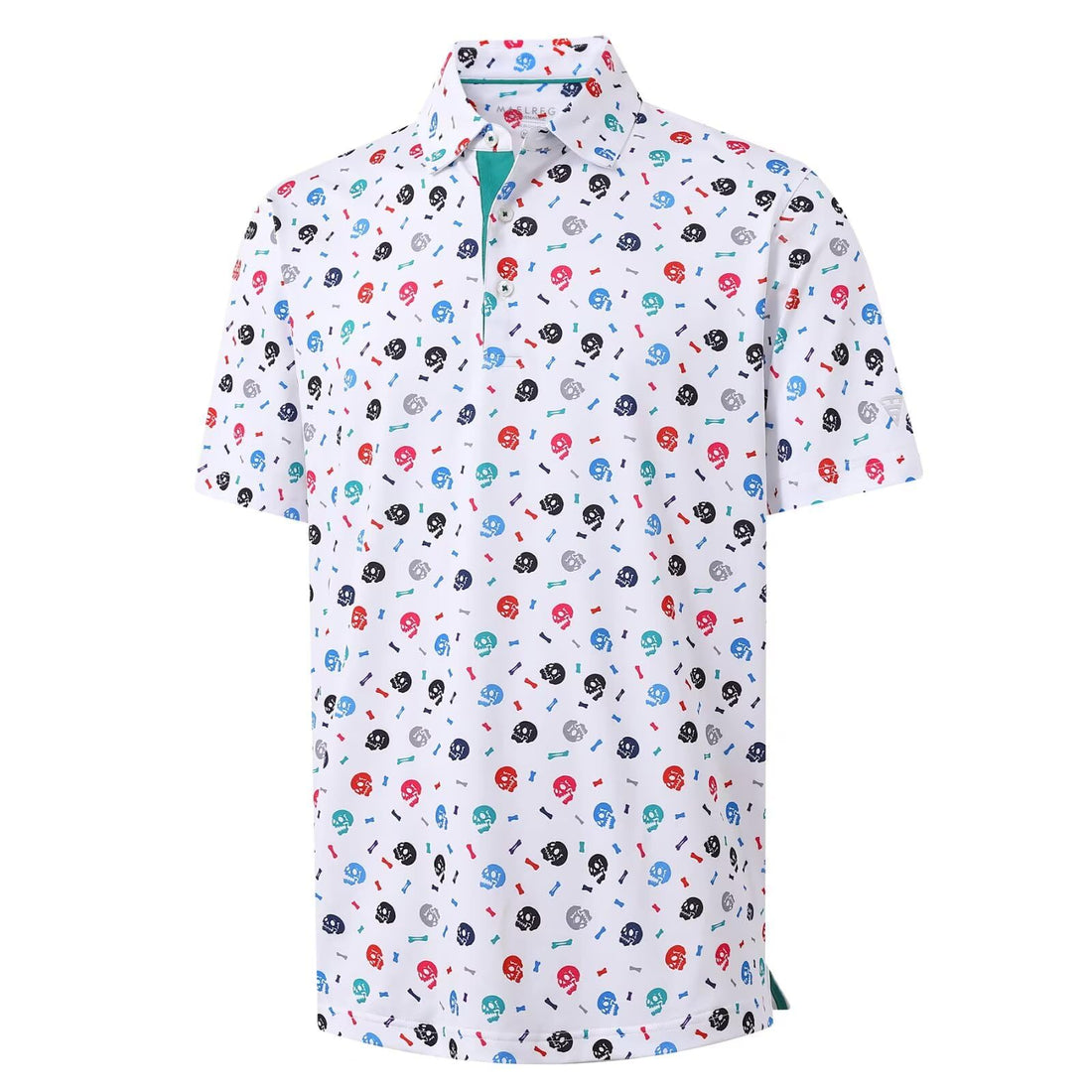 M MAELREG Mens Golf Shirt Short Sleeve Dry Fit Print Moisture Wicking Performance Patterns Collared Polo Shirt