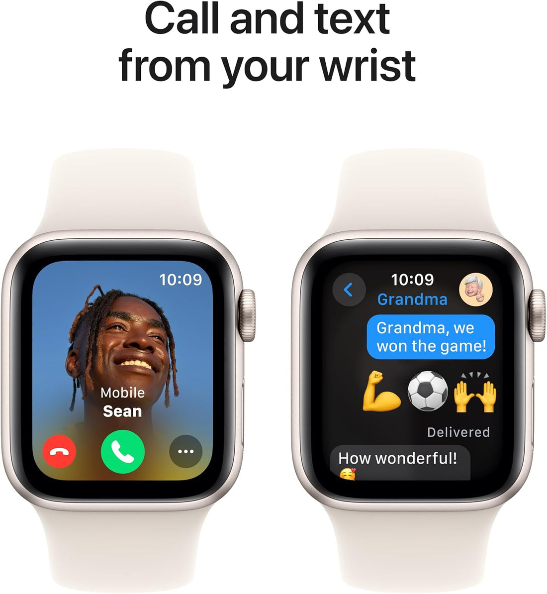 Apple Watch SE (2nd Gen) [GPS 40mm] Smartwatch with Starlight Aluminum Case with Starlight Sport Band S/M. Fitness and Sleep Trackers, Crash Detection, Heart Rate Monitor, Retina Display