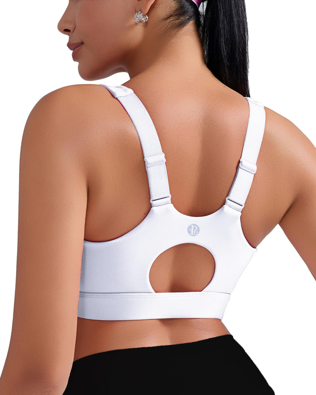 RUNNING GIRL High Impact Sports Bras for Women,Racerback Running Bra Workout Crop Tank Tops Longline Sports Bra Push up