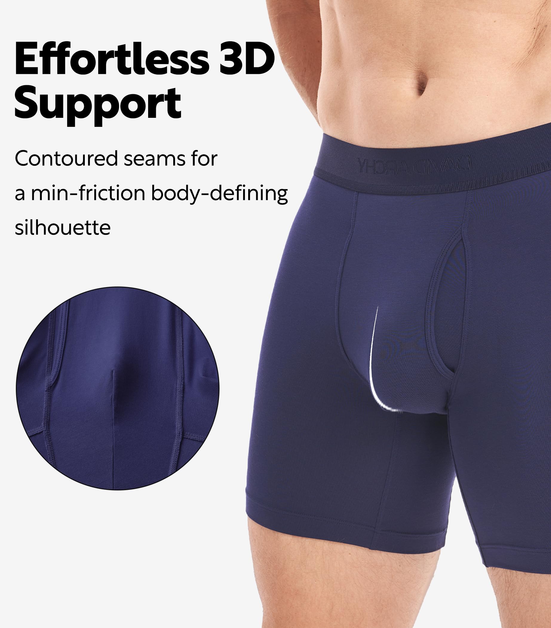 DAVID ARCHY Mens Underwear Breathable Silky Soft Modal Boxer Briefs for Men Pack 4, Wide Waistband No Ride Up