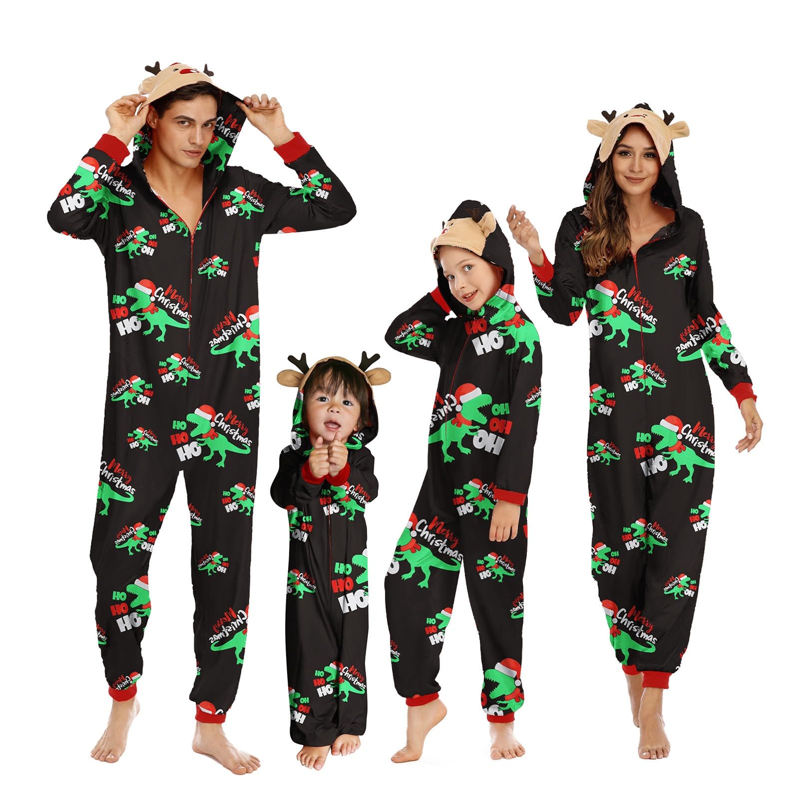 Neufigr Family Christmas Pajamas Matching Sets, Xmas PJs Mathching Set, Holiday Family Sleepwear Sets Long Sleeves Onesies