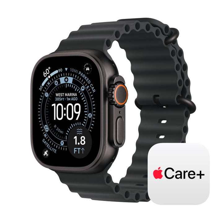 Apple Watch Ultra 3 [GPS + Cellular 49mm] Running & Multisport Smartwatch w/Rugged Titanium Case w/Black Ocean Band. Satellite Communications, Advanced Health & Fitness Tracking