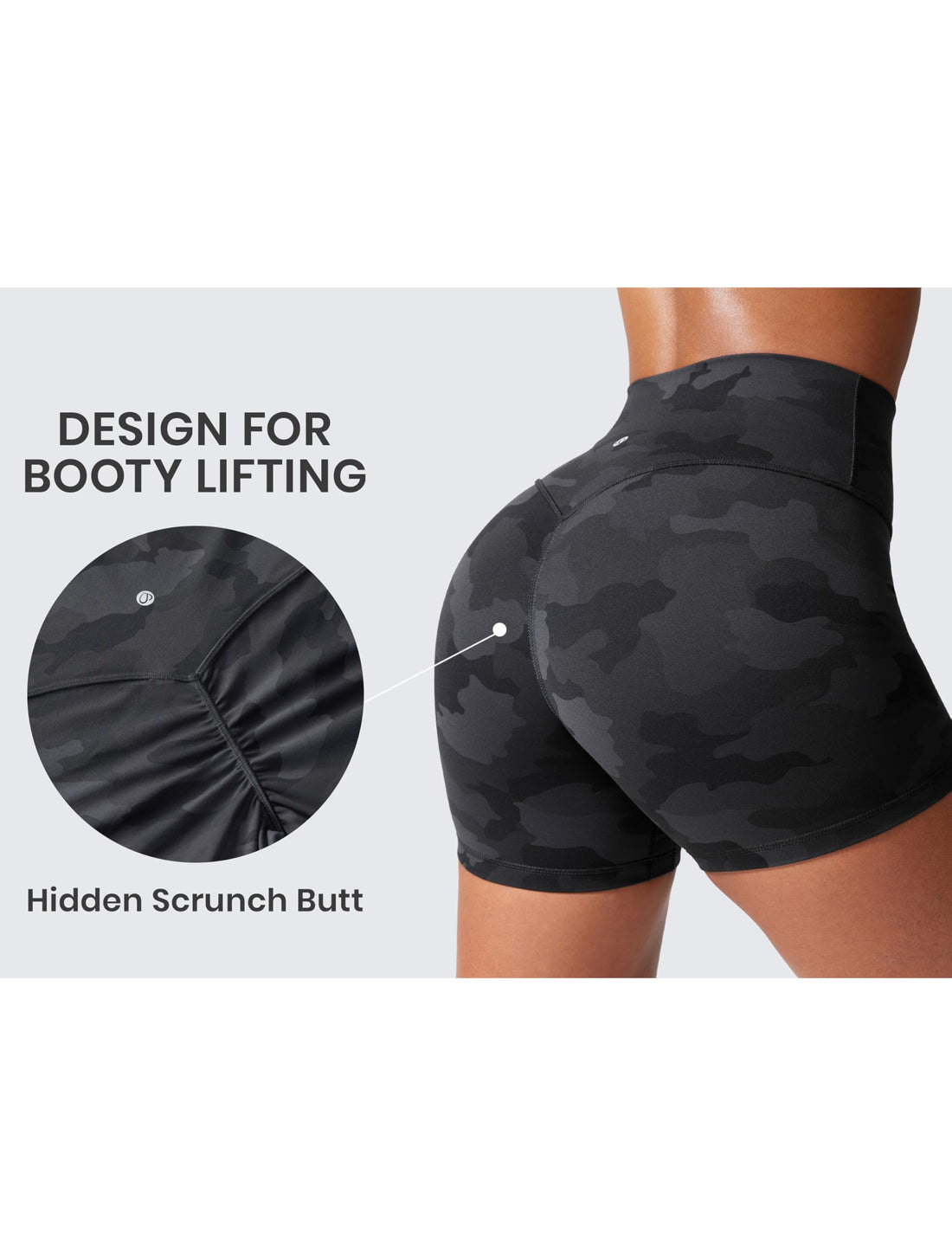 CRZ YOGA Secretsculpt Biker Shorts 4" | Booty Scrunch Butt, Butterlift, Buttery Soft, Moderate Compression, Workout, Pilates, No Front Seam, High Waist, for Women