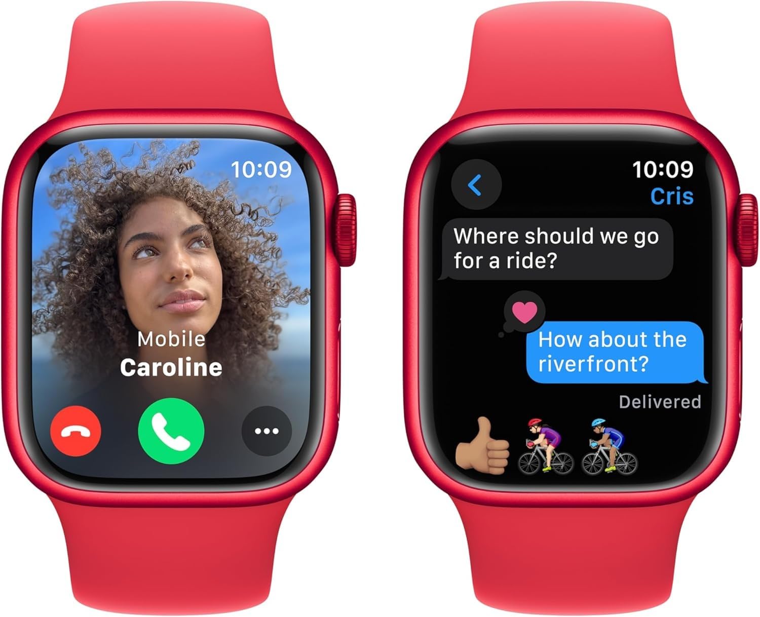 Apple Watch Series 9 [GPS, 45mm] - Starlight Aluminum Case with Starlight Sport Band, S/M (Renewed)