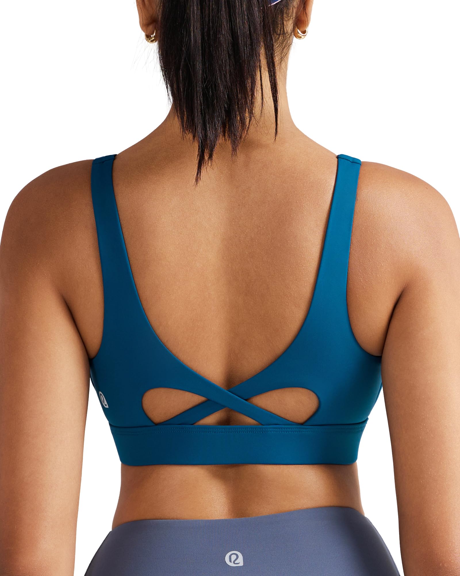 RUNNING GIRL Sports Bra for Women High Support, Molded Cup High Impact Sports Bras with Sewn in Pads Workout Running Bra