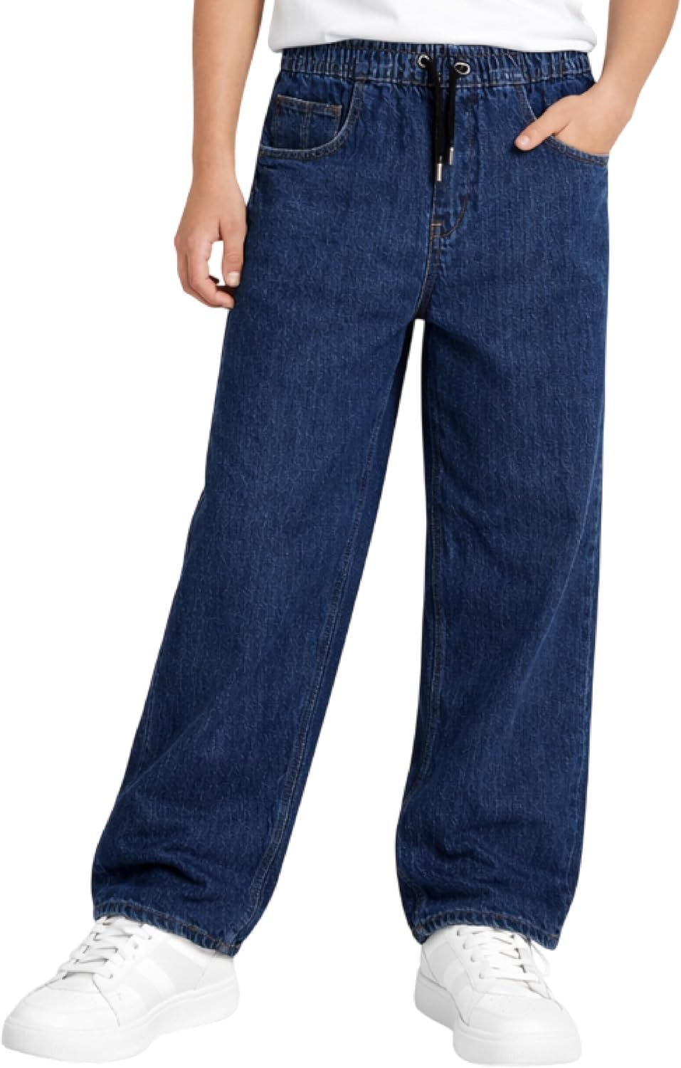 Volcom Boys' Regular Fit Pull-On Denim Jeans, 5-Pocket Style | Relaxed Comfort That Moves with Growing Kids, a Classic Timeless Look for School, Weekends or Everyday Wear