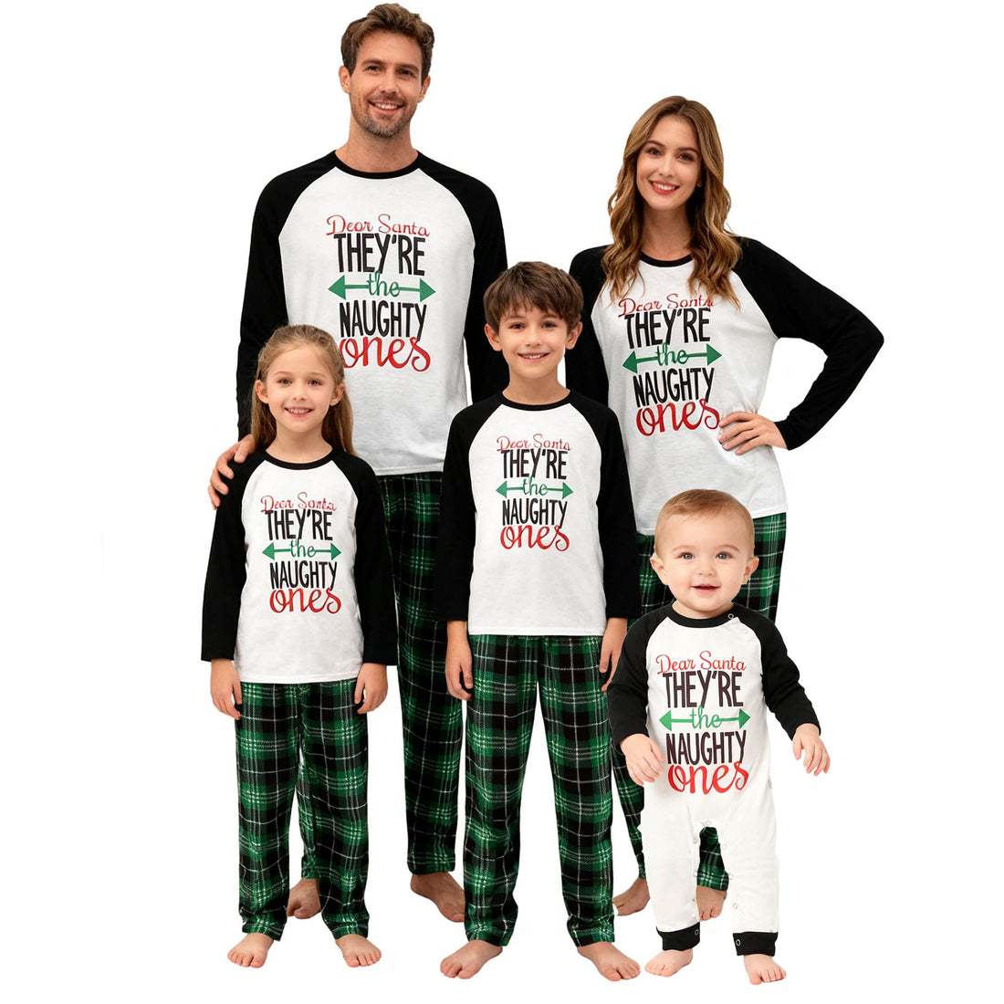 OAKFashion Christmas Pajamas for Family, Xmas Pajamas Family Christmas Pjs Matching Sets Holiday Nightwear Jammies