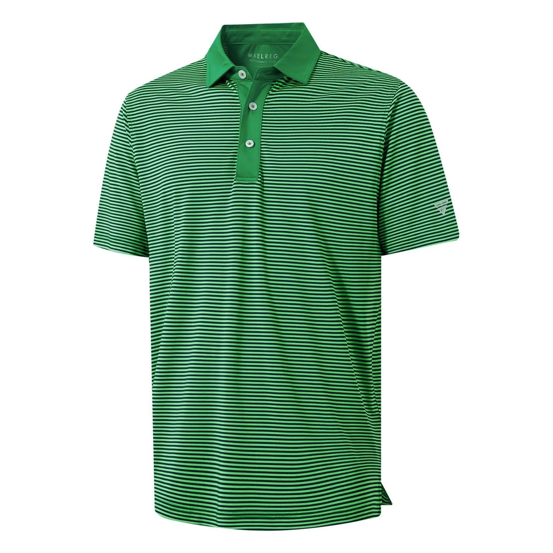 M MAELREG Golf Shirts for Men Moisture Wicking Dry Fit Striped Polo Performance Sport Mens Polo Shirts Short Sleeve