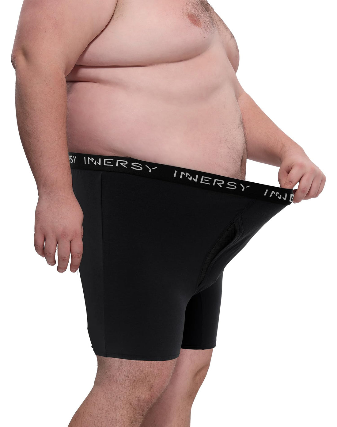 INNERSY Men's Big and Tall Boxer Briefs Cotton Moisture Wicking Underwear 4-Pack