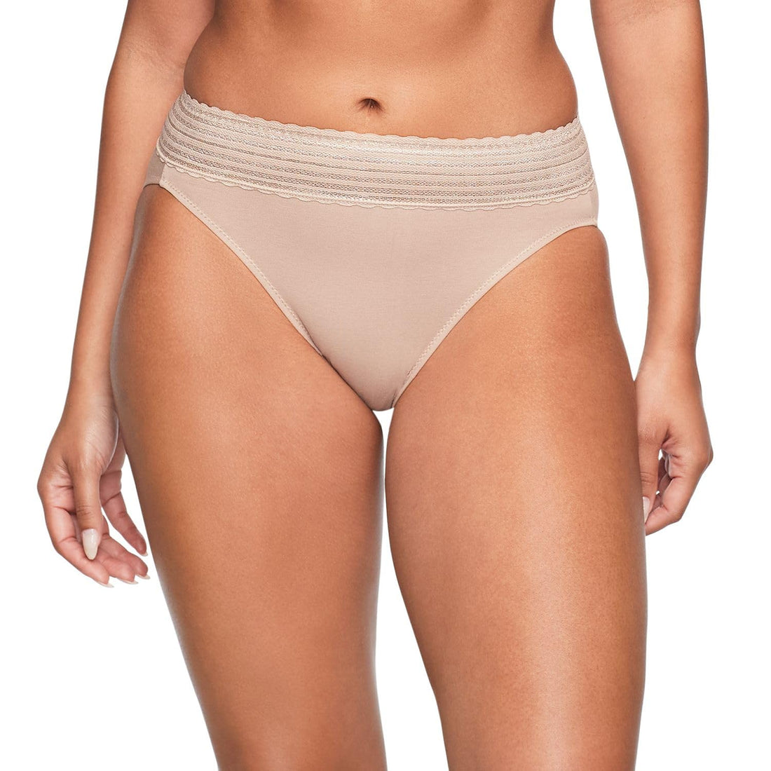 Warner's womens Warners® No Pinching No Problems® Dig-free Comfort Waist With Lace Cotton Hi-cut Rt2091p