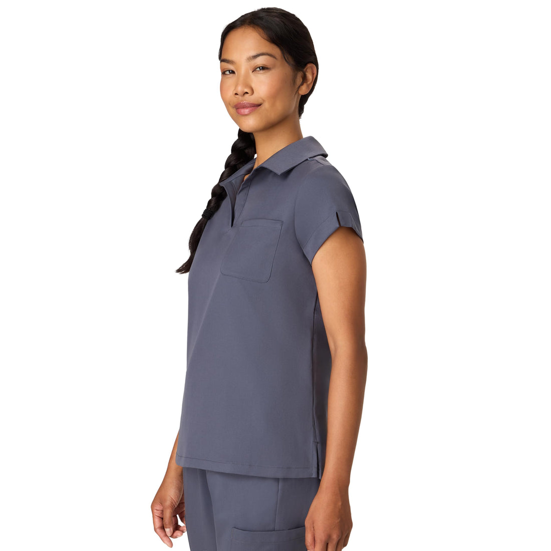 Hanes Women's Scrubs Top, Premium Polo V-Neck Moisture-Wicking Odor Control Women's Shirt