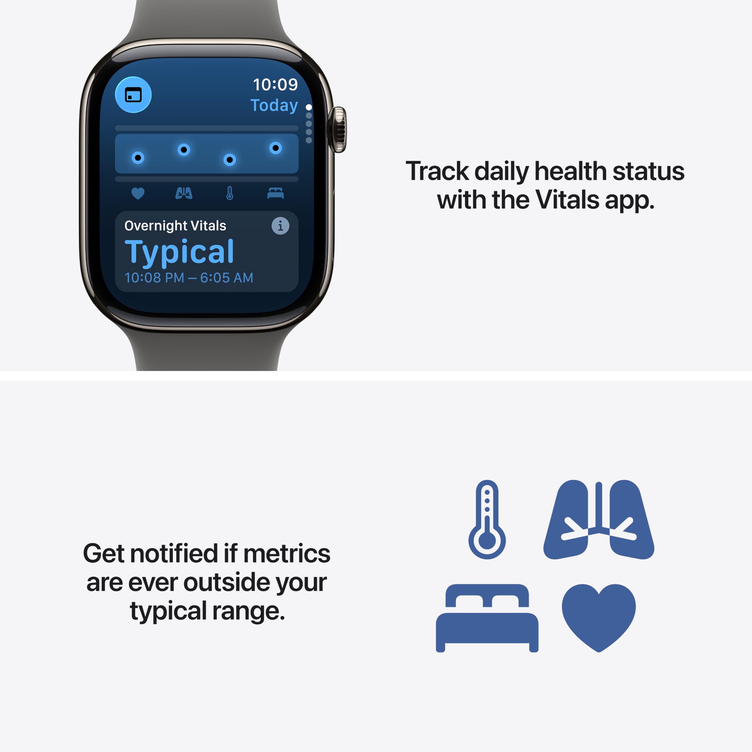 Apple Watch Series 11 [GPS 42mm] Smartwatch with Rose Gold Aluminum Case with Light Blush Sport Band - S/M. Sleep Score, Fitness Tracker, Health Monitoring, Always-On Display, Water Resistant