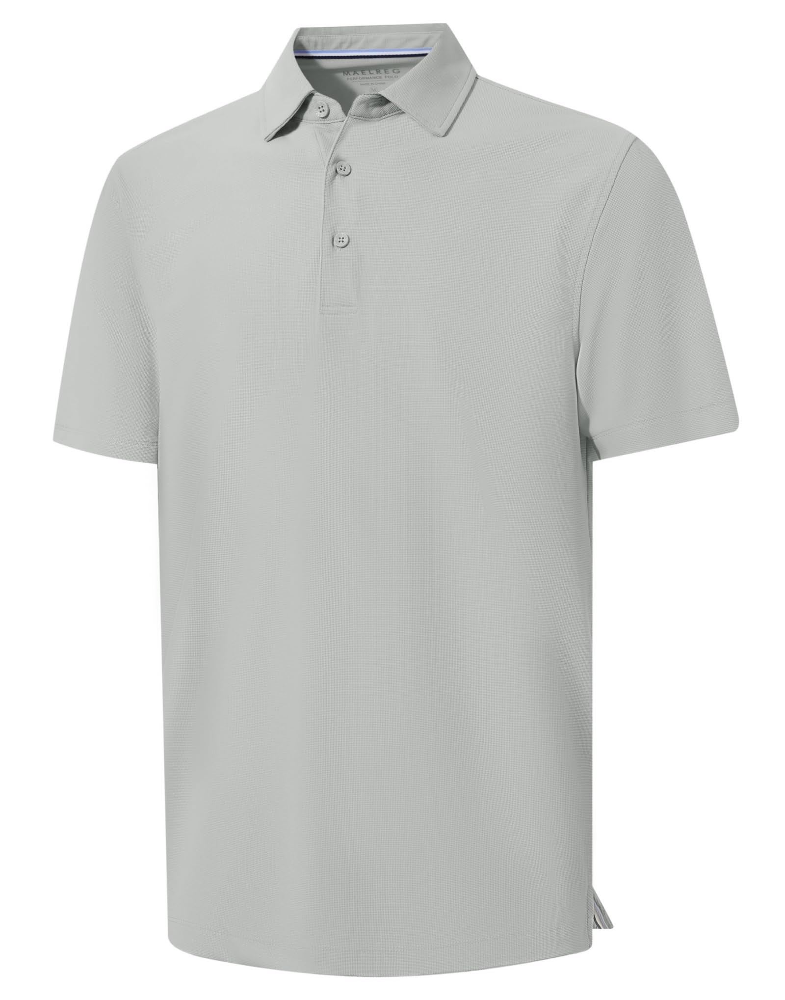 M MAELREG Golf Shirts for Men Dry Fit Waffle Textured Collared Short Sleeve Moisture Wicking Casual Sports Mens Polo Shirts