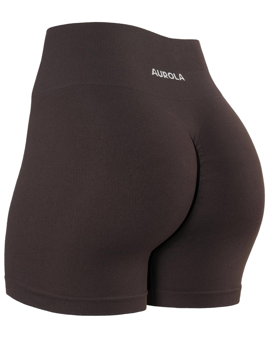 AUROLA Power Workout Shorts for Women Tummy Control Squat Proof Ribbed Thick Seamless Scrunch Active Short