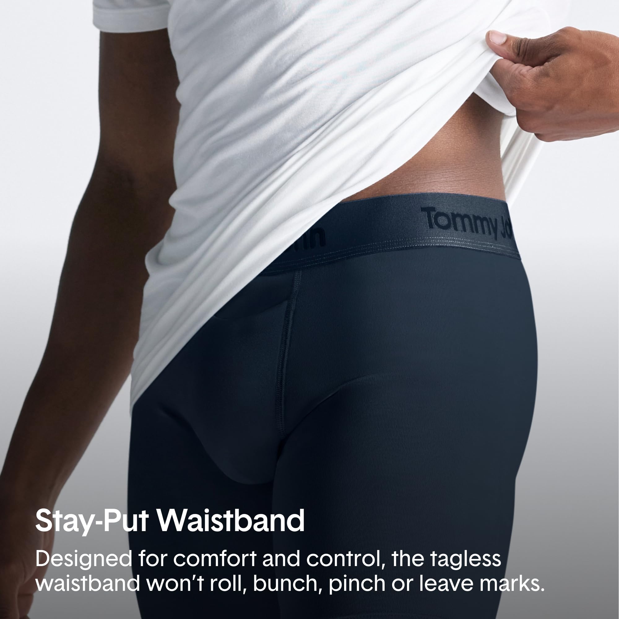 Tommy John Men's Trunk 4” Underwear, Second Skin Boxers with Supportive Contour Pouch, Soft, Breathable Stretch Fabric Boxers