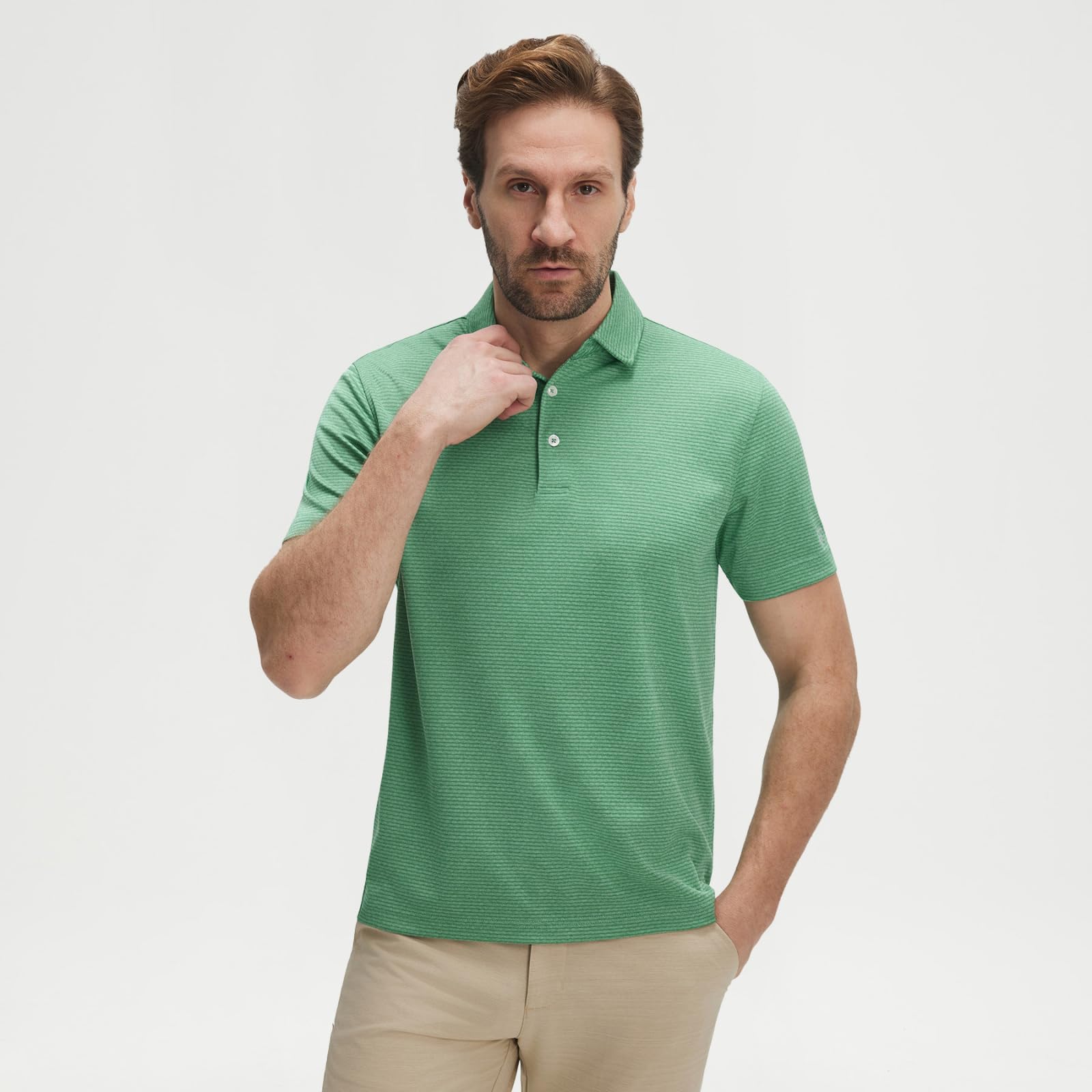 M MAELREG Men‘s Golf Shirts Short Sleeve Ultra-Light Soft Performance Quick Dry Athletic with UPF 30+ Polo Shirts for Men