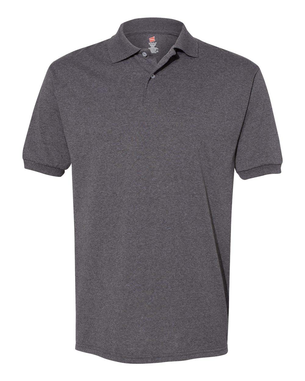 Hanes EcoSmart Men's Polo Shirt, Cotton Jersey