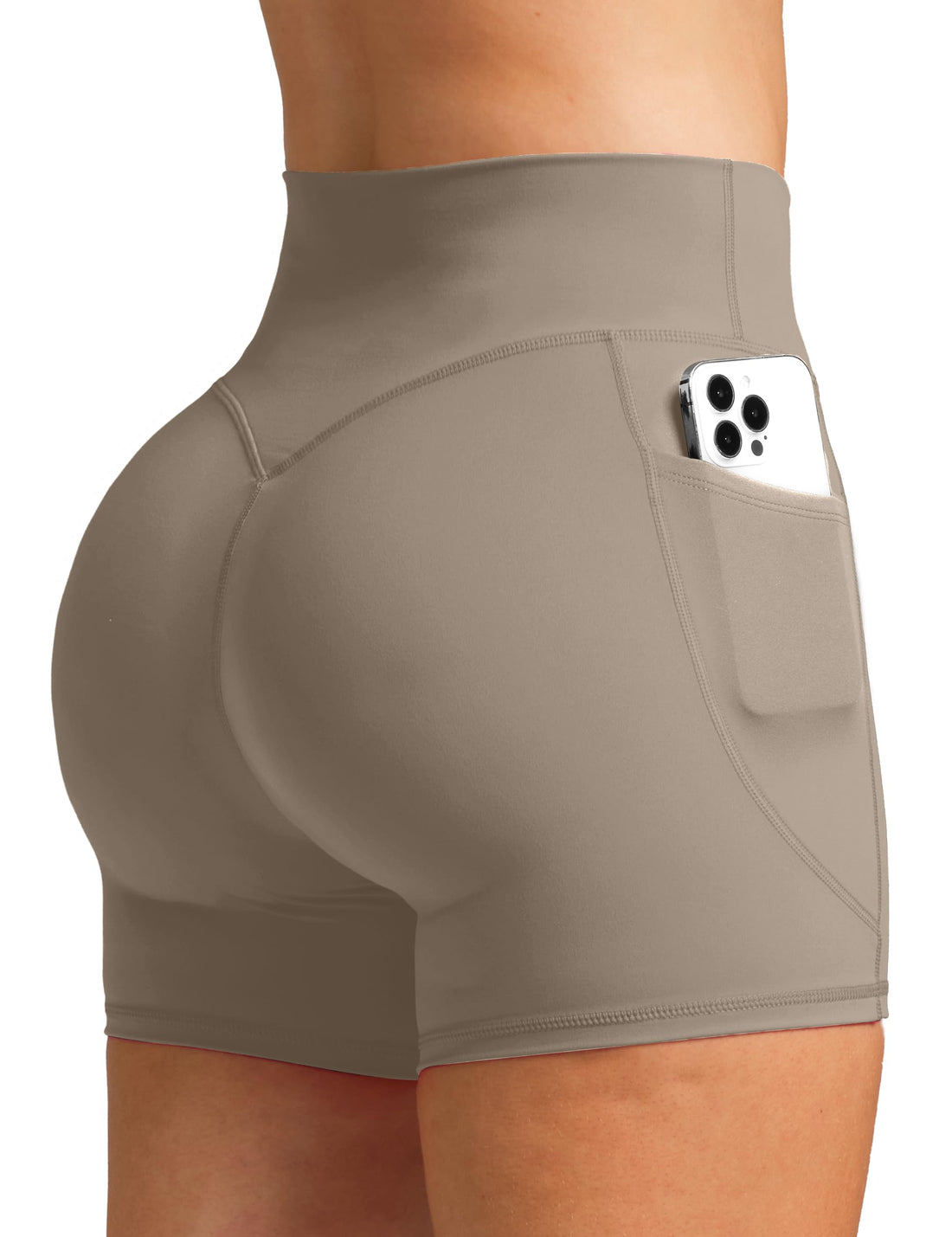 Olmlmt Biker Shorts Women 4.5" with Pockets High Waisted Spandex Yoga Workout Shorts