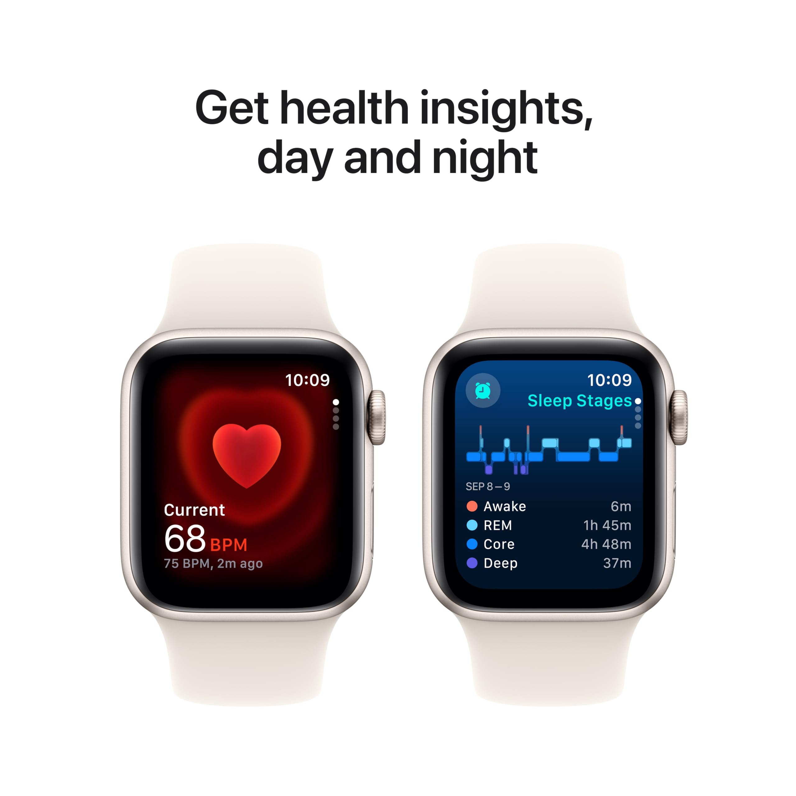 Apple Watch SE (2nd Gen) [GPS 40mm] Smartwatch with Midnight Aluminum Case with Midnight Sport Band S/M. Fitness and Sleep Trackers, Crash Detection, Heart Rate Monitor, Retina Display