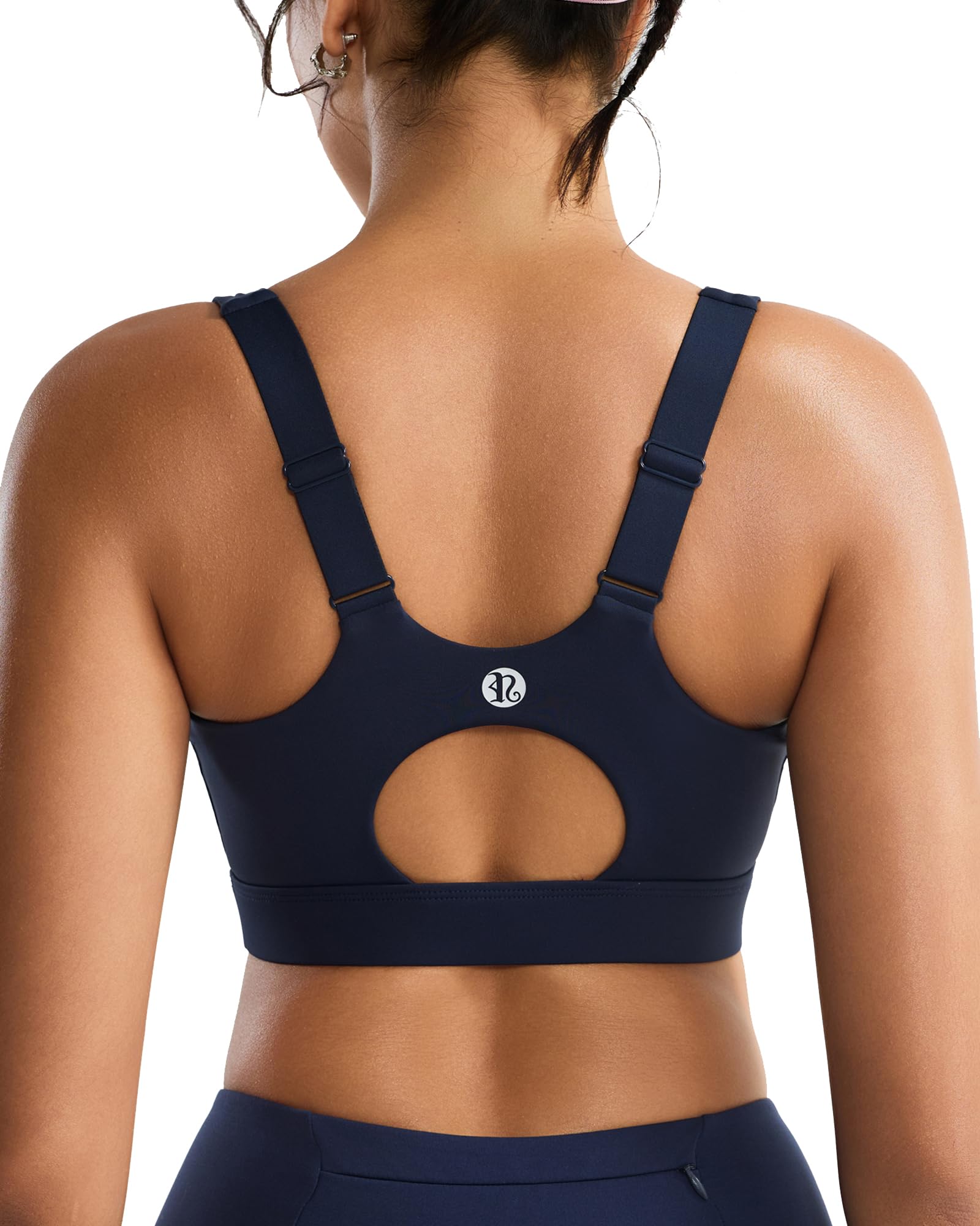 RUNNING GIRL High Impact Sports Bras for Women,Racerback Running Bra Workout Crop Tank Tops Longline Sports Bra Push up