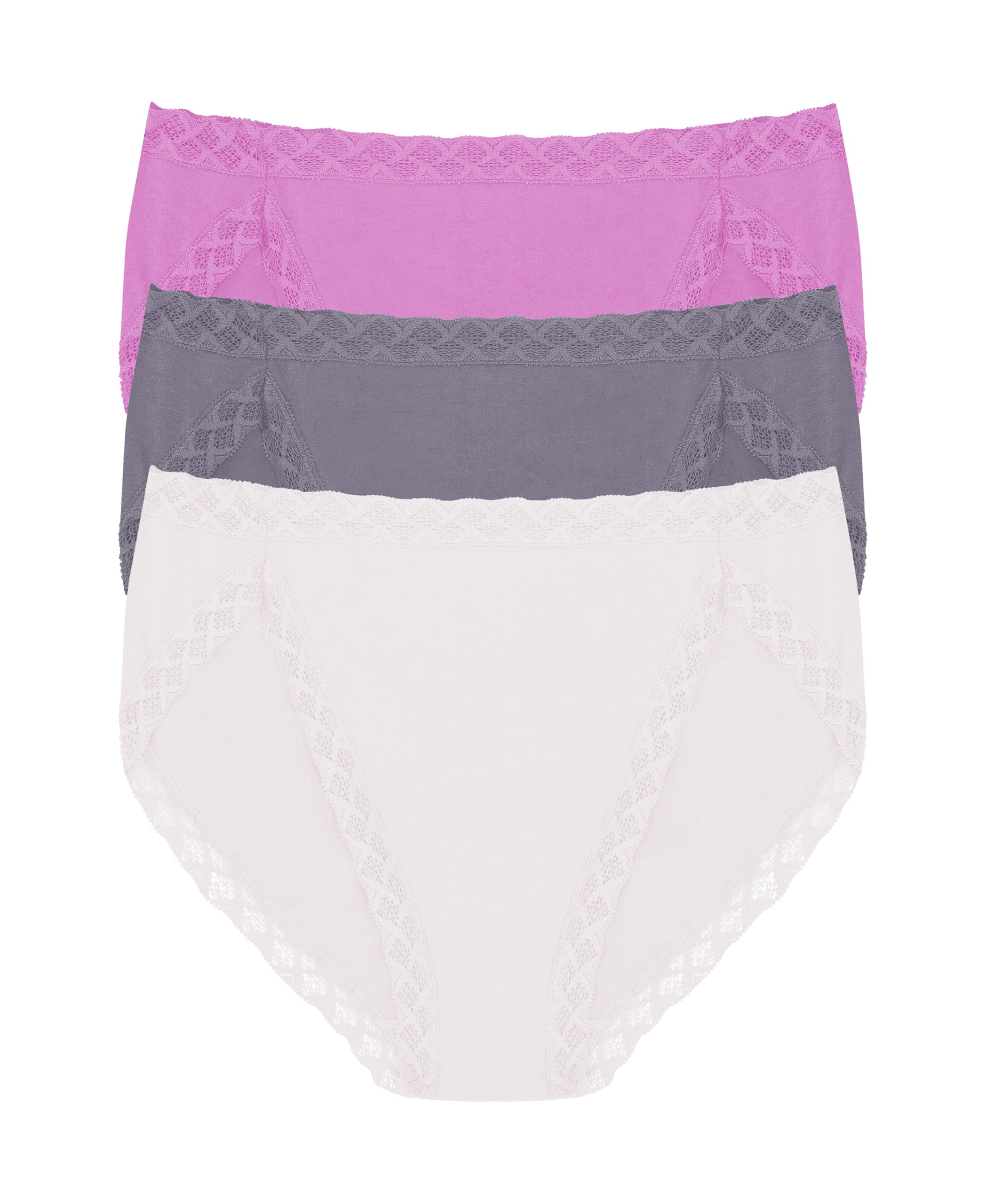 Natori Women's Pima Bliss French Cut Briefs 3 Pack