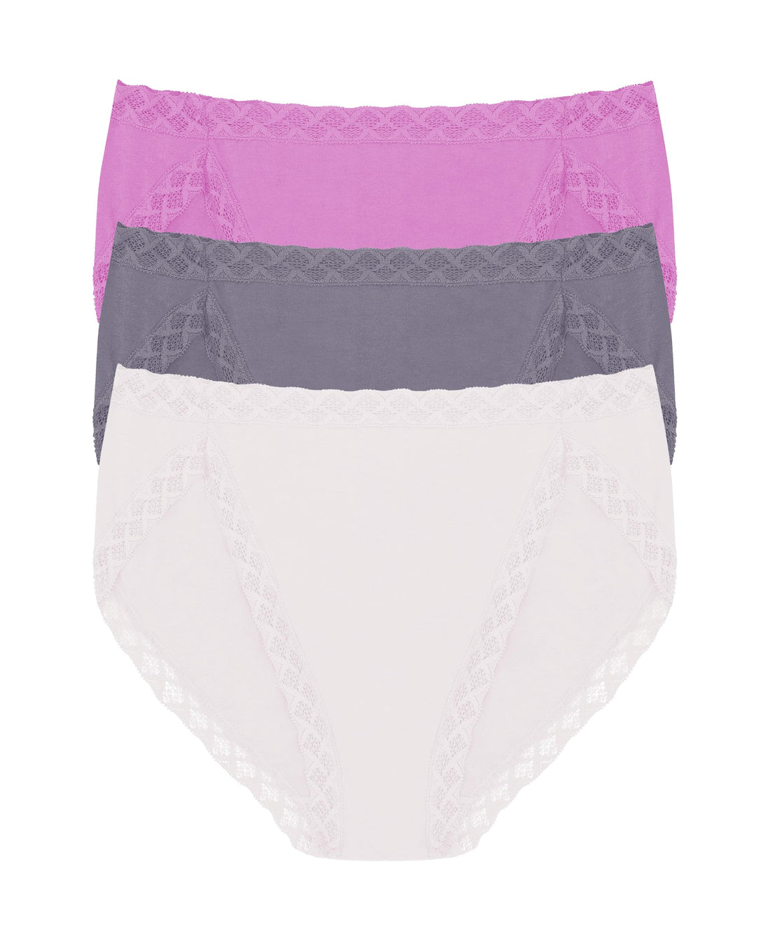 Natori Women's Pima Bliss French Cut Briefs 3 Pack