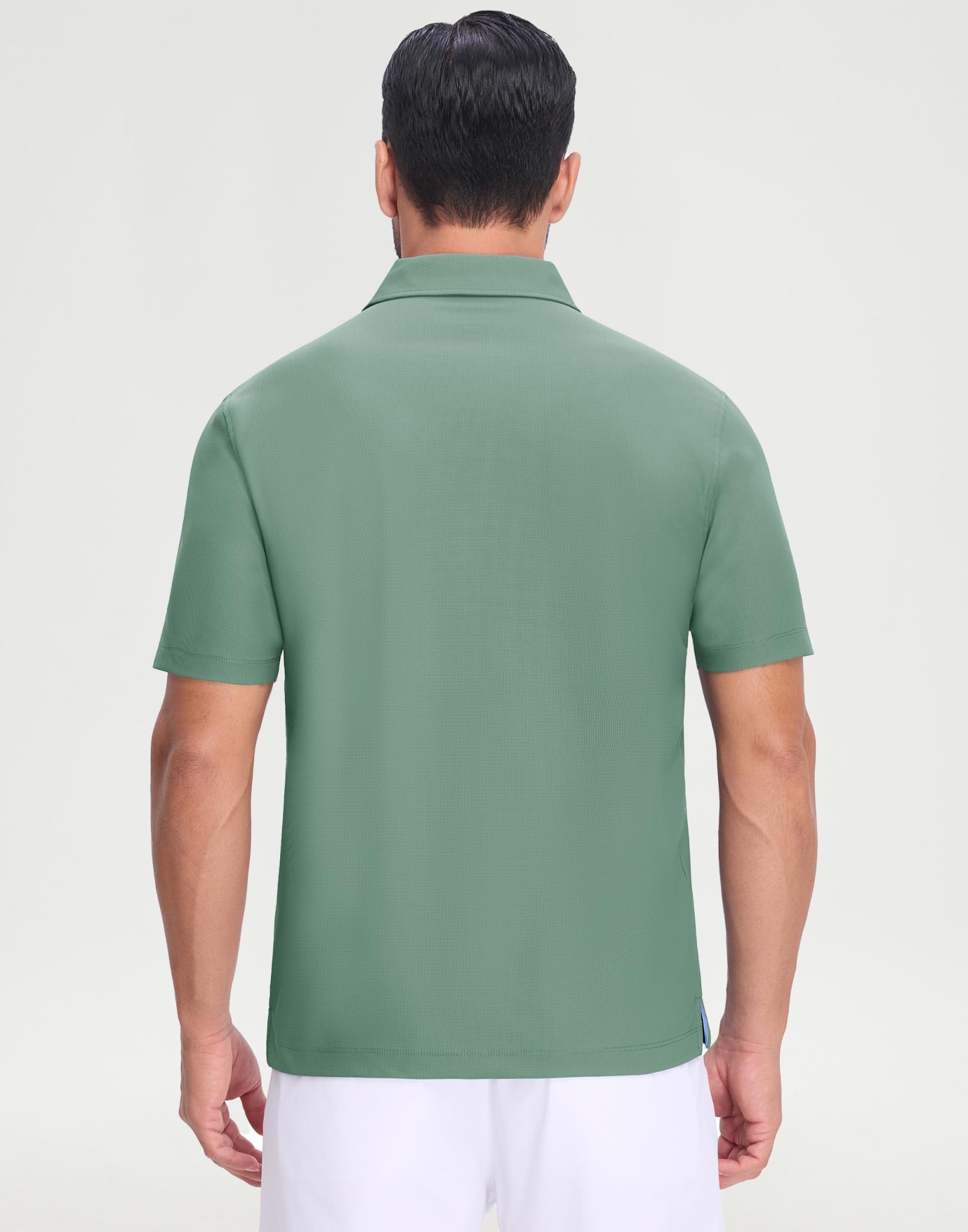 M MAELREG Golf Shirts for Men Dry Fit Waffle Textured Collared Short Sleeve Moisture Wicking Casual Sports Mens Polo Shirts