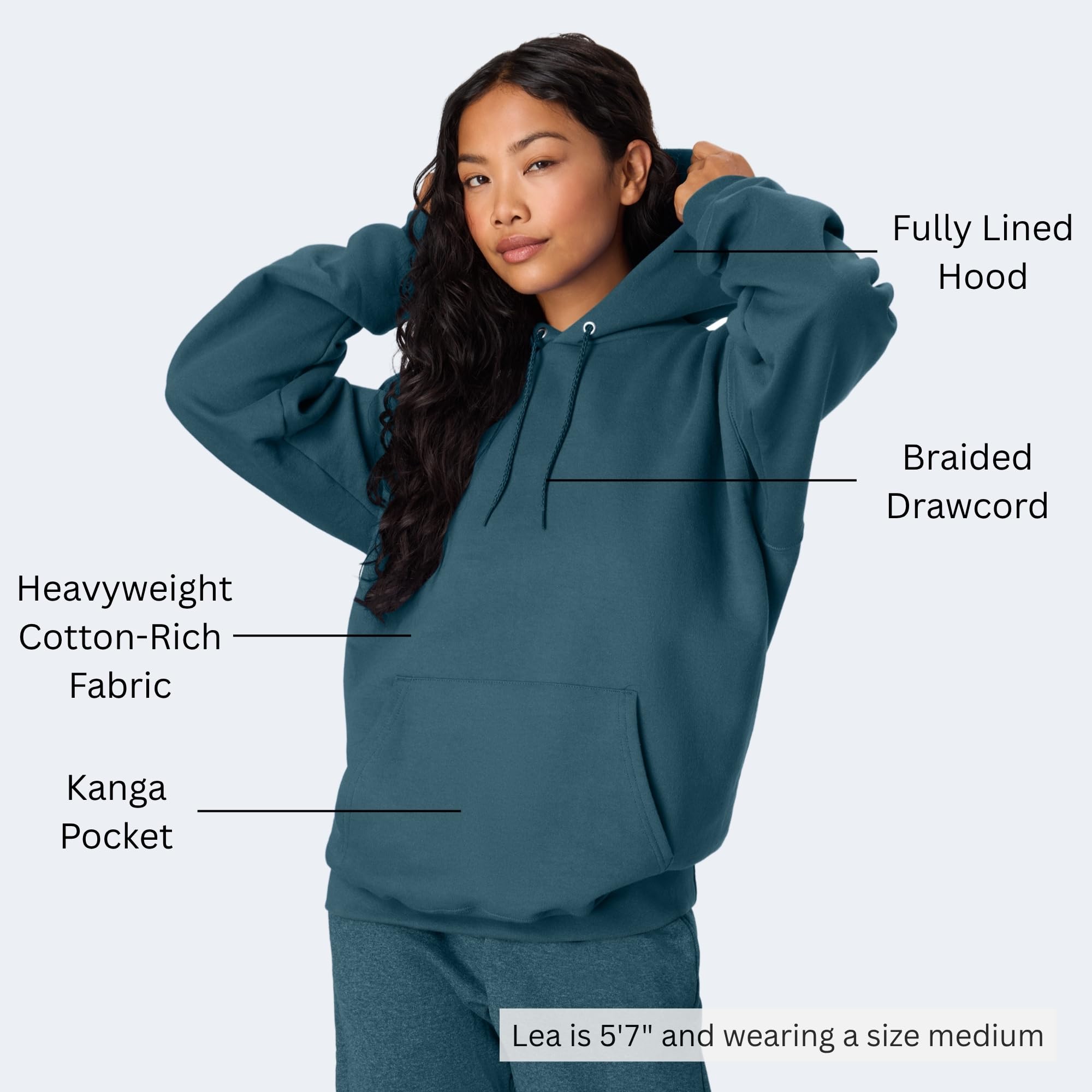 Hanes Men's Ultimate Sweatshirt, Heavyweight Fleece Hoodie, Cotton Sweatshirt for Men