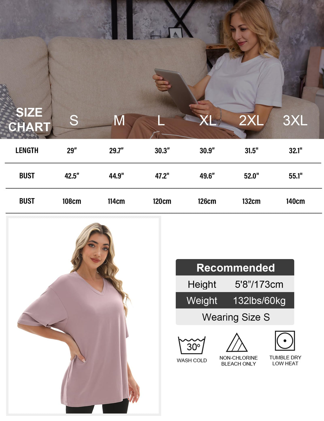 Kinglaman 4 Pack Oversized TShirts for Women Drop Shoulders Dry Fit Tops | Baggy quick dry crew neck tops, trendy oversized plus size gym & lounge tees