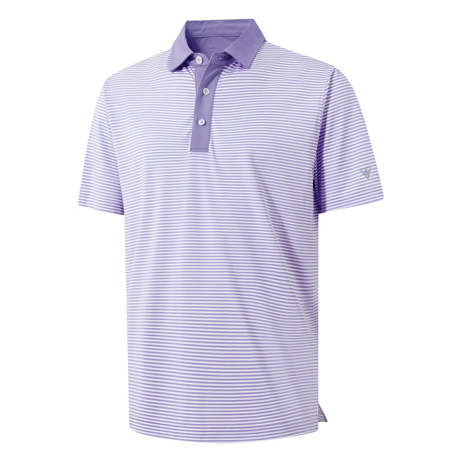 M MAELREG Golf Shirts for Men Moisture Wicking Dry Fit Striped Polo Performance Sport Mens Polo Shirts Short Sleeve