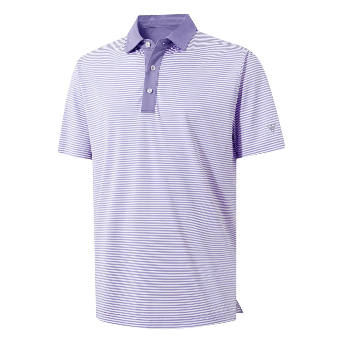 M MAELREG Golf Shirts for Men Moisture Wicking Dry Fit Striped Polo Performance Sport Mens Polo Shirts Short Sleeve
