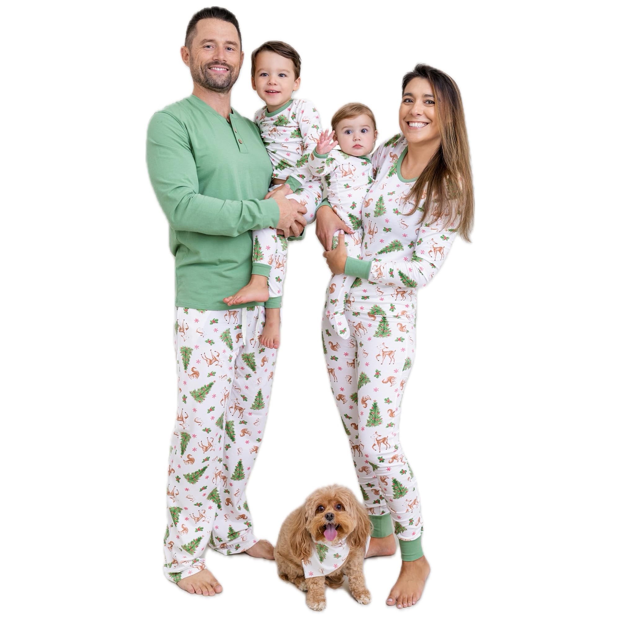 Holiday Family Matching Pajamas sets Organic Cotton Christmas/Halloween Family PJs for Adults, Kids, Baby And Pets