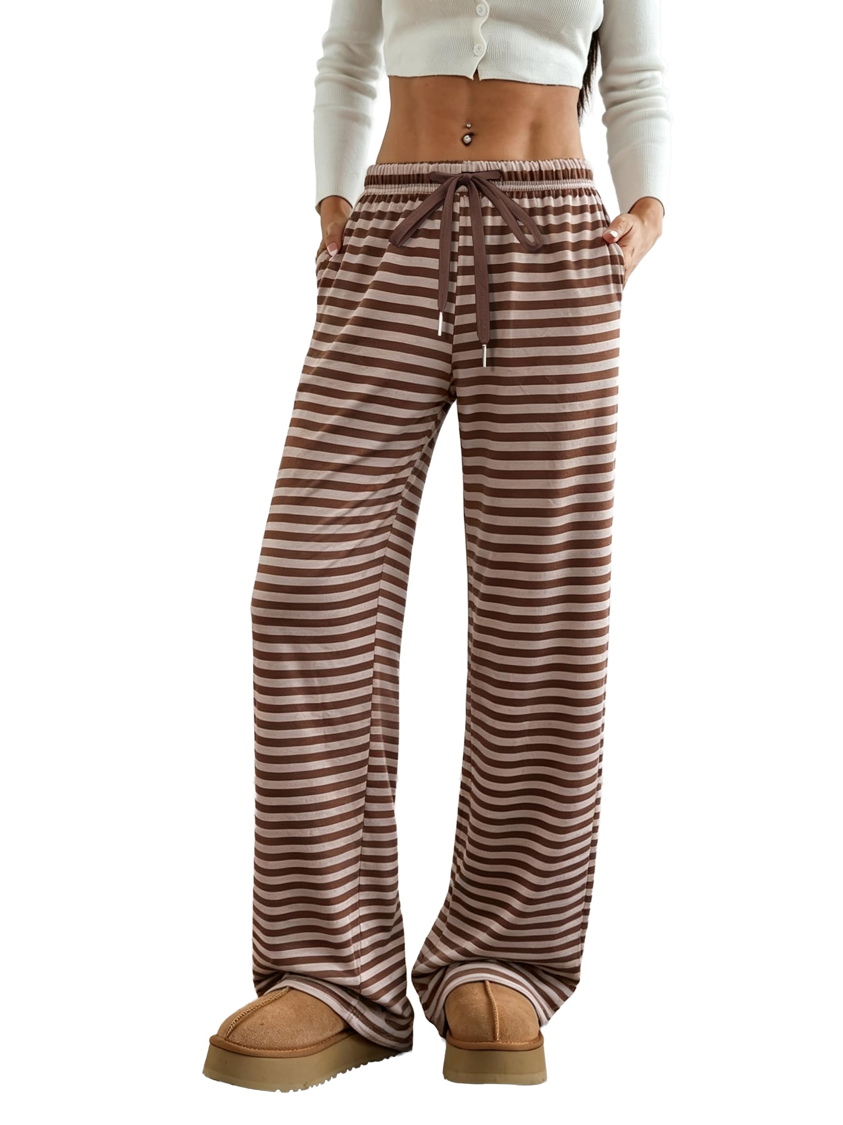 Women's Wide Leg Lounge Pants with Pockets 22/30 Inseam