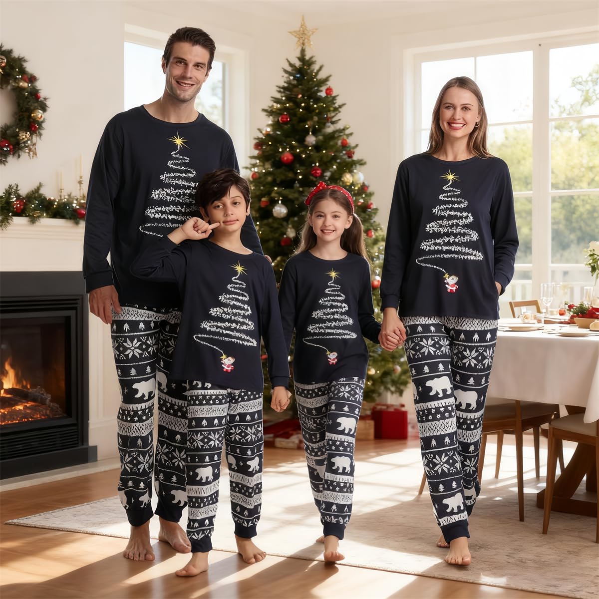Matching Christmas Pjs For Family Christmas Family Set Family Christmas Matching Sets Family Sleepwear Pajamas