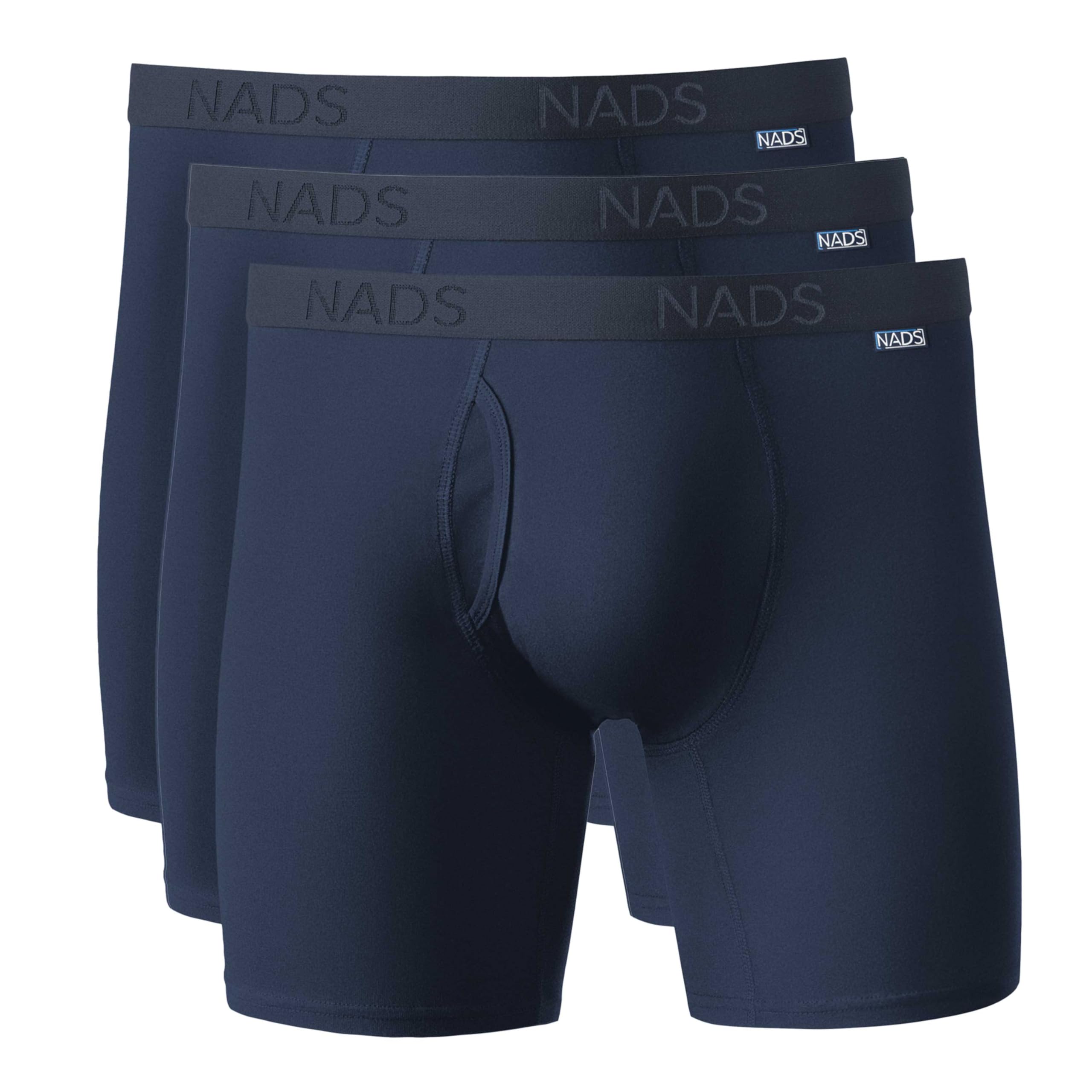 NADS Organic Cotton Boxer Briefs – Hormone-Friendly, Non-Toxic Men’s Underwear for Comfort, Support & Safer Nuts – Multi-Pack
