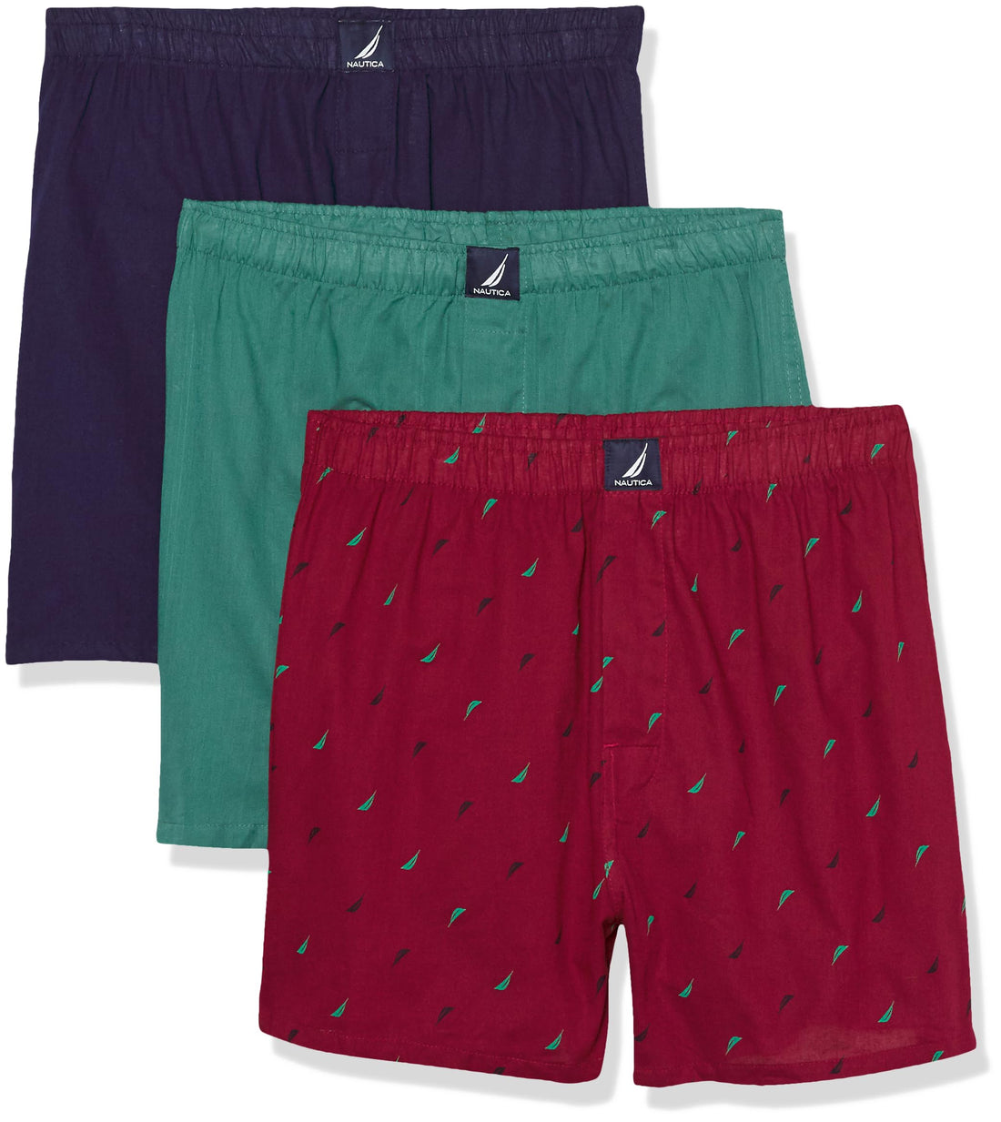 Nautica Men's Classic Cotton 3-Pack Woven Boxers