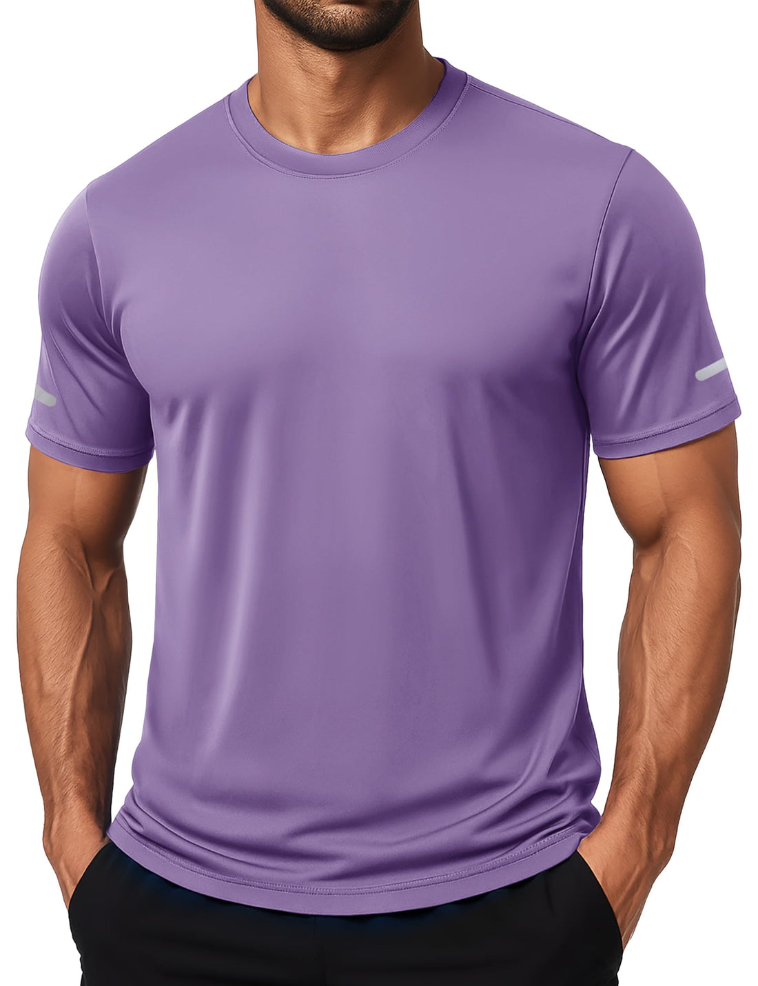 MAGCOMSEN Mens Workout Shirts Dry Fit Sun Protection Athletic Short Sleeve Shirt UPF 50+ Gym Running Swim Rash Guard Top