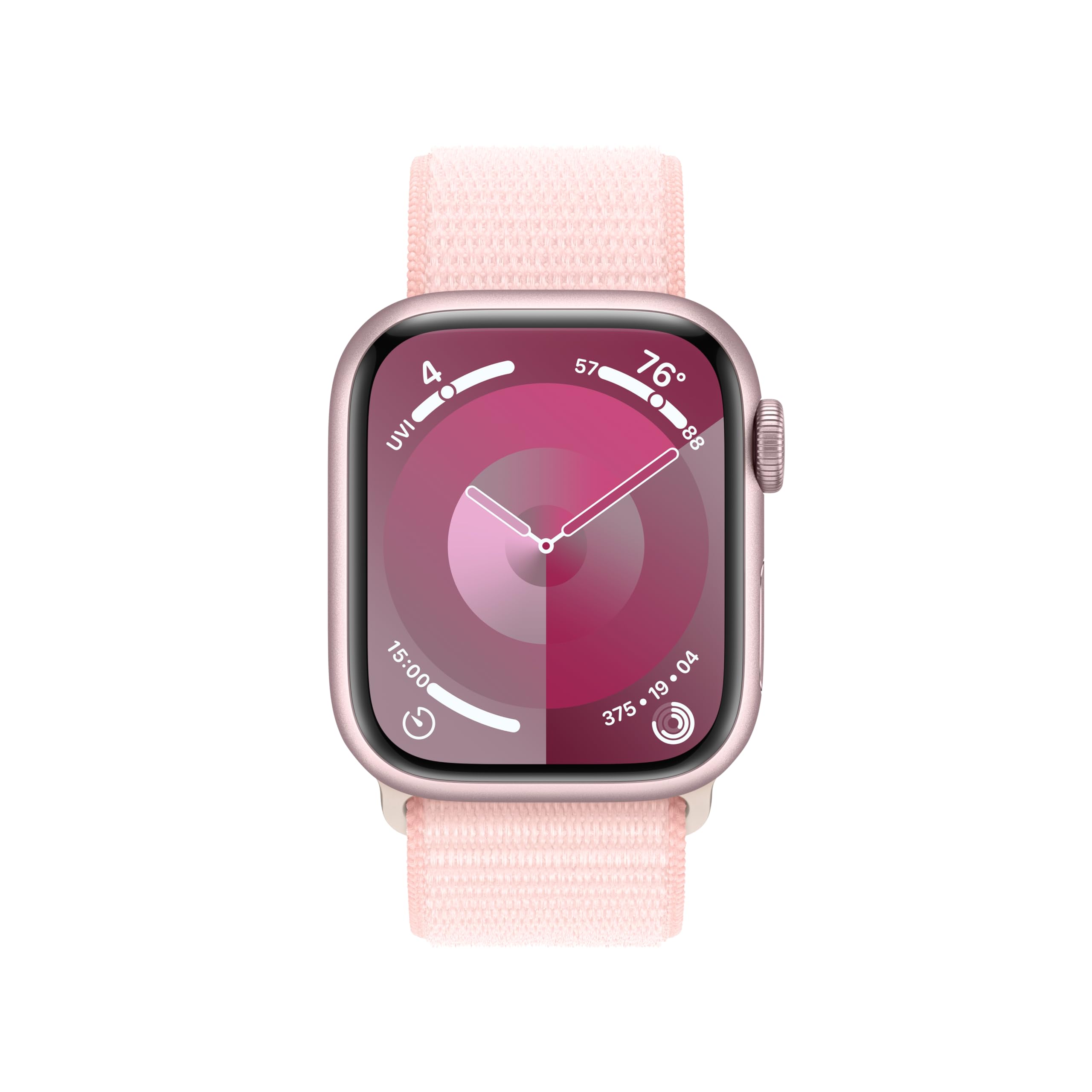 Apple Watch Series 9 [GPS, 45mm] - Starlight Aluminum Case with Starlight Sport Band, S/M (Renewed)