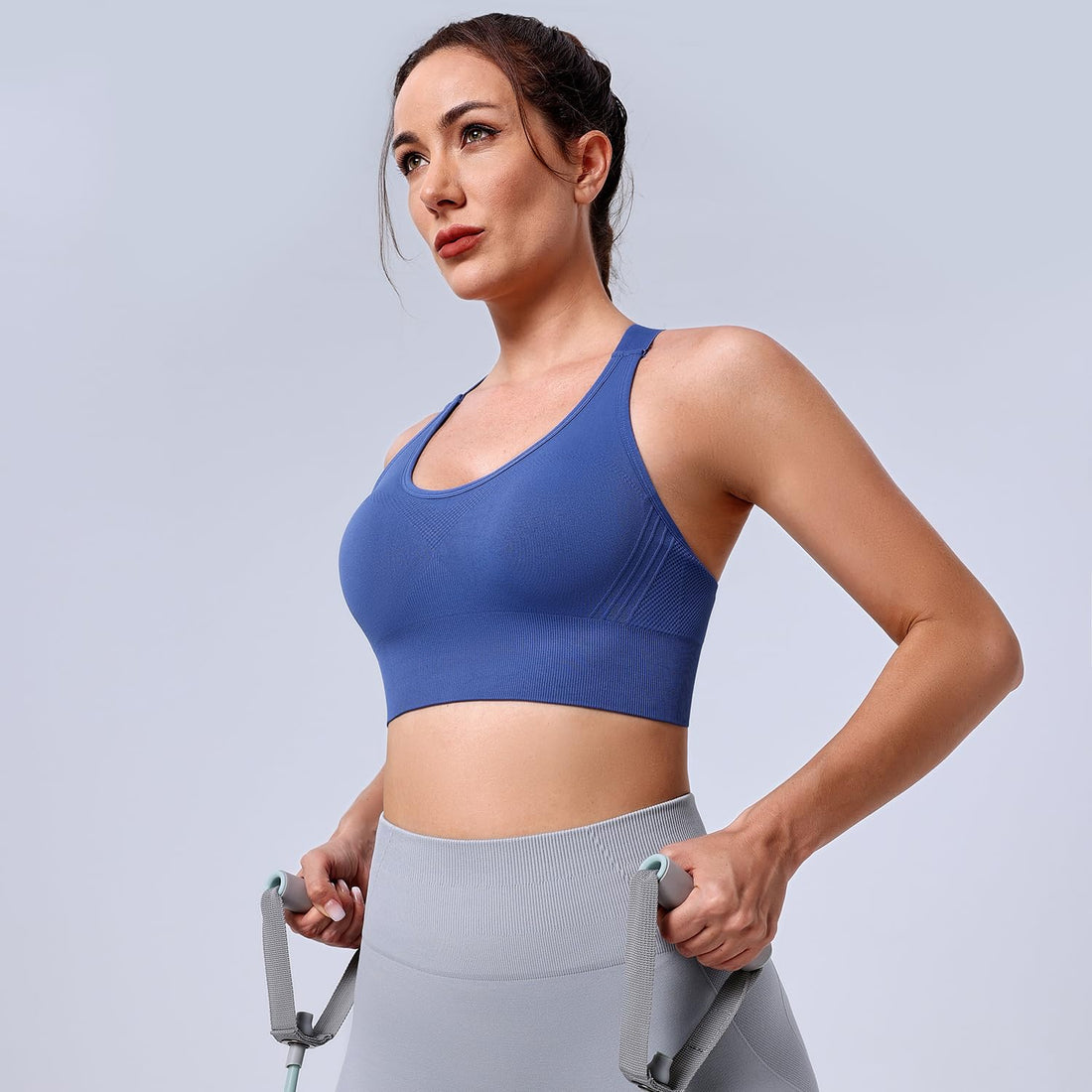 Evercute High Impact Sports Bras for Women 3/4/5 Pack, Adjustable Straps Padded Supportive Seamless Racerback Running Bras
