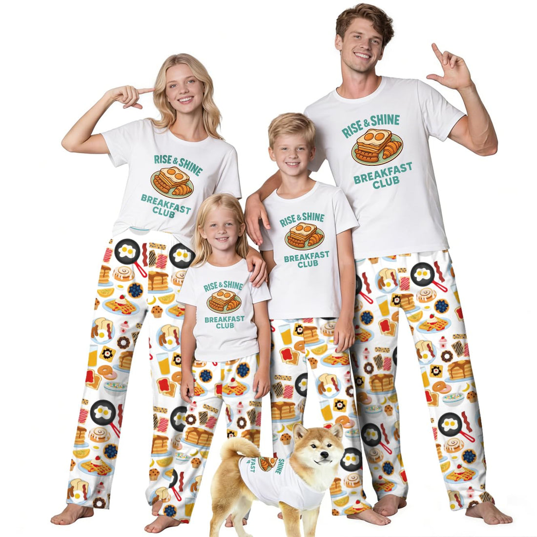 MI X TEE Matching Family Pajamas Set Mommy and Me Matching Outfits