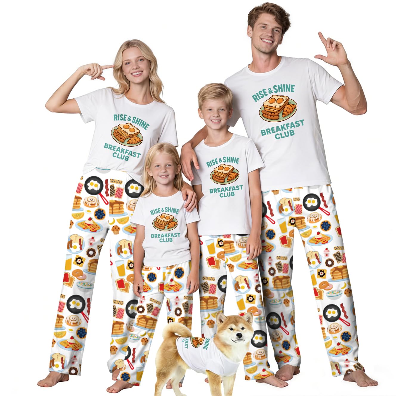 MI X TEE Matching Family Pajamas Set Mommy and Me Matching Outfits