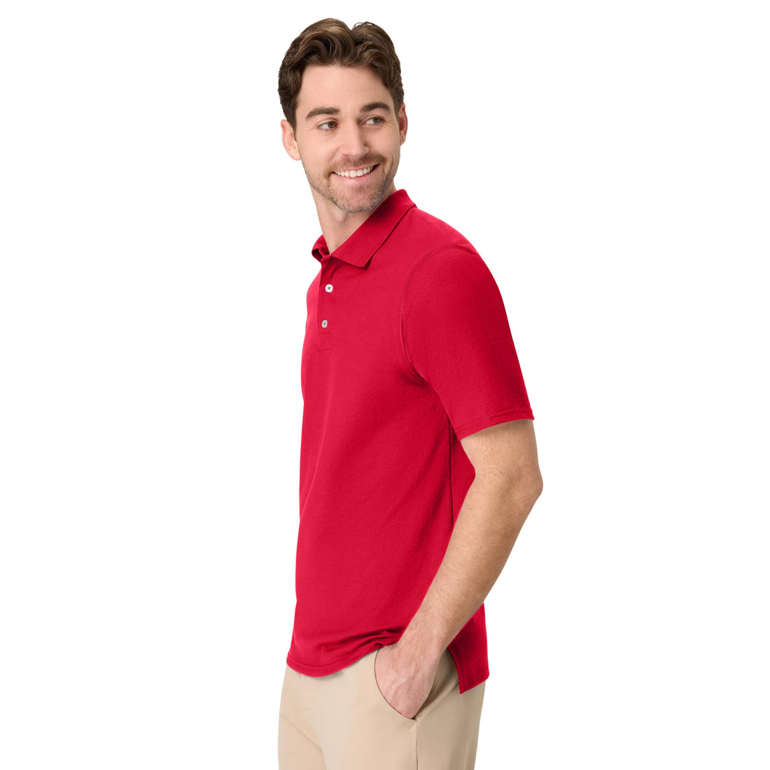 Hanes mens X-temp Performance Polo, Cotton Blend Sport Shirt for Men With Odor Control
